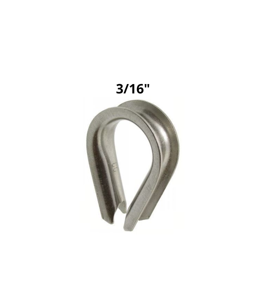 Guardacabos De Fierro 3/16"