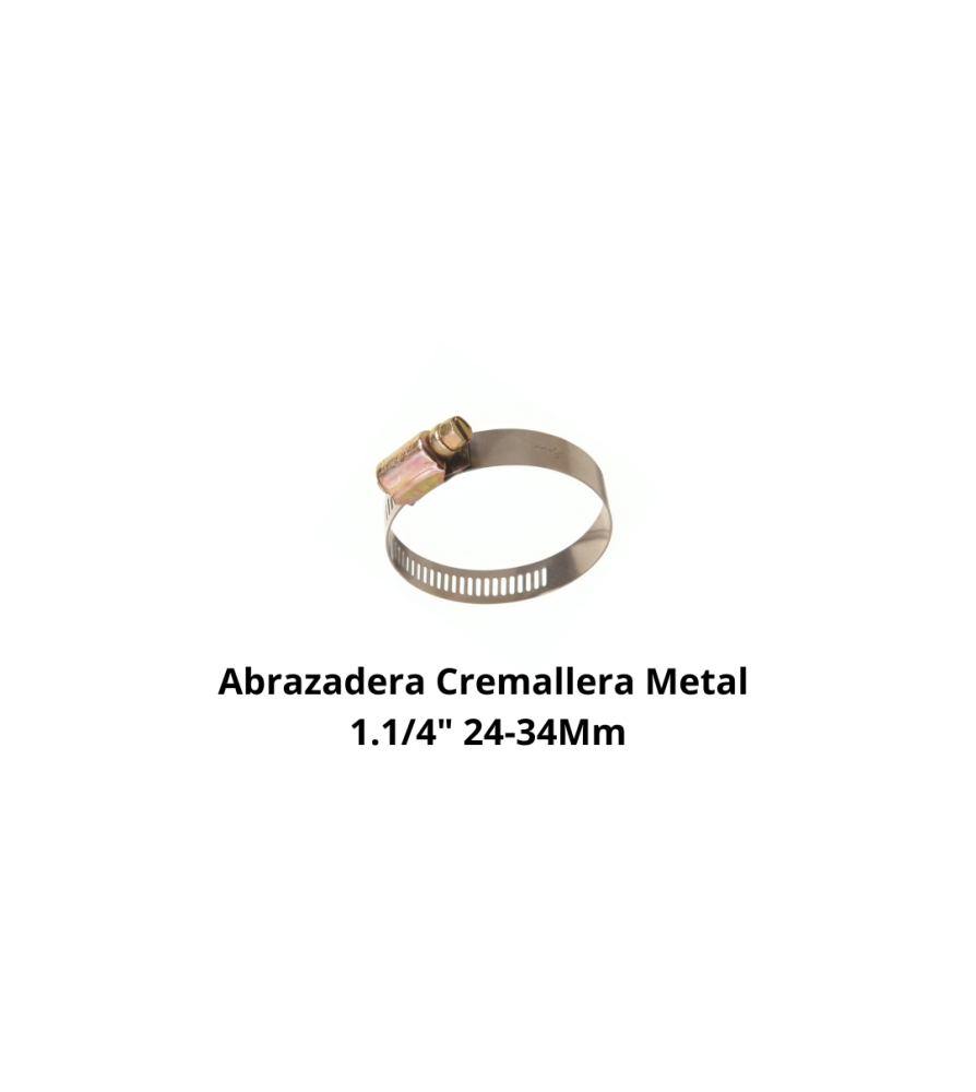 Abrazadera Cremallera Metal 11/4" 0b 24-34 Mm