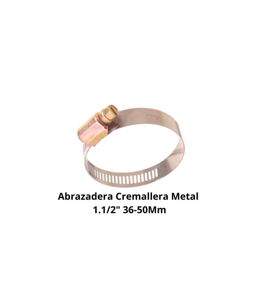 Abrazadera Cremallera Metal 11/2" 1b 36-50 Mm
