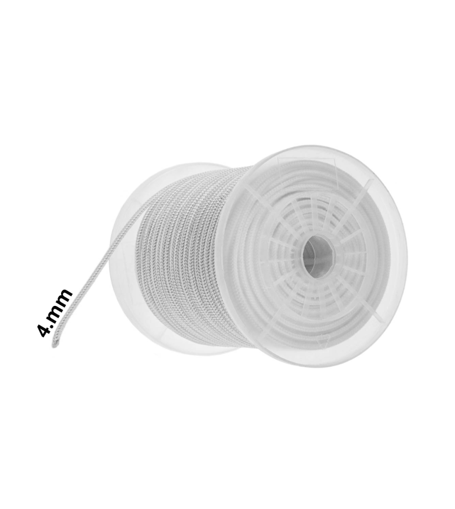 Cordel Piola Poli Multi Trenzada Blanca 04 Mm