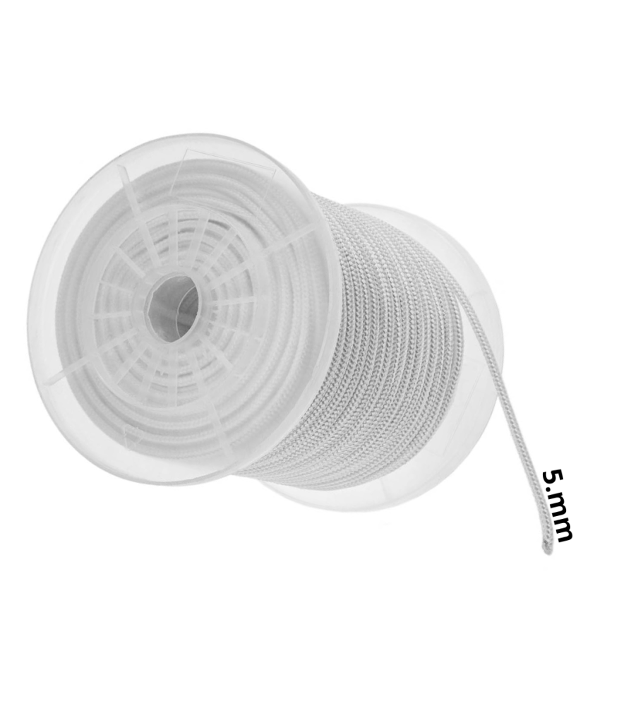 Cordel Piola Poli Multi Trenzada Blanca 05 Mm