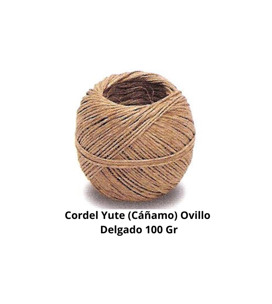 Cordel Yute (canamo) Ovillo Delgado 100 Gr