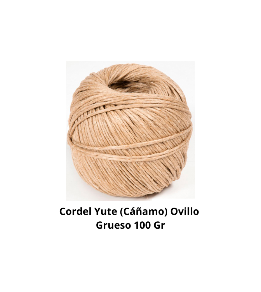Cordel Yute (canamo) Ovillo Grueso 100 Gr