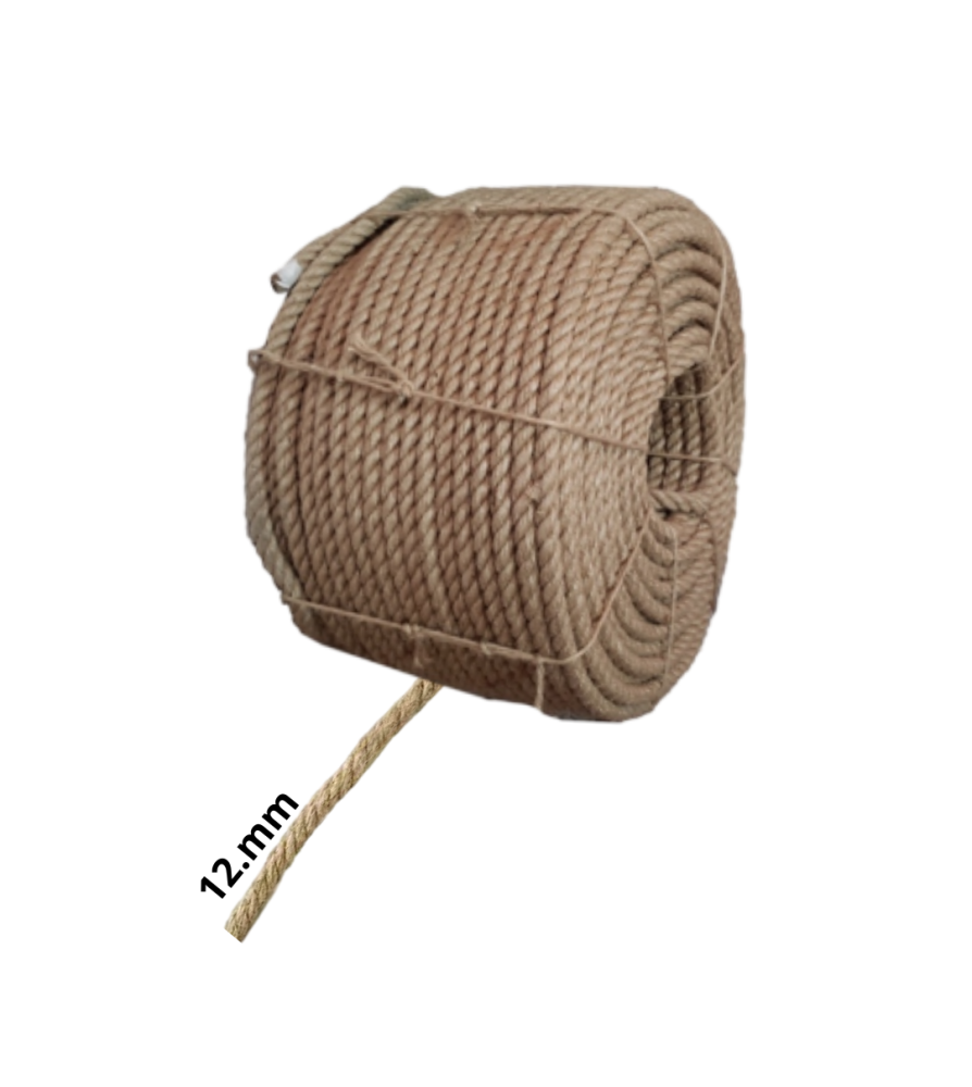 Cordel Yute (canamo) Torcido 12 Mm #43 12 Mt X K