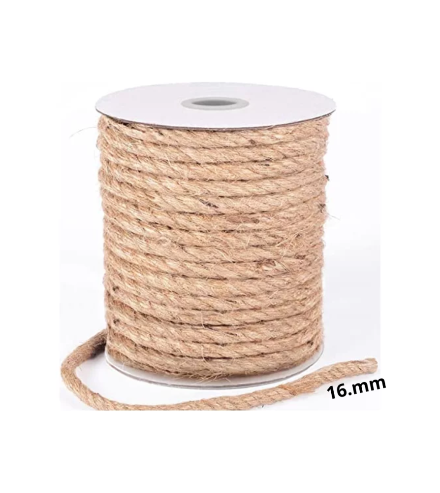 Cordel Yute (canamo) Torcido 15 Mm #44 07 Mt X K