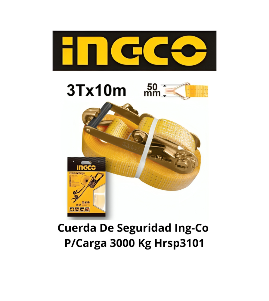 Cuerda De Seguridad Ingco P/carga 3000 Kg Hrsp310
