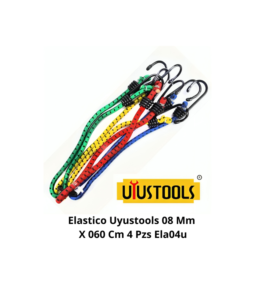 Elastico Uyustools 08 Mm X 060 Cm 4 Pzs Ela04u
