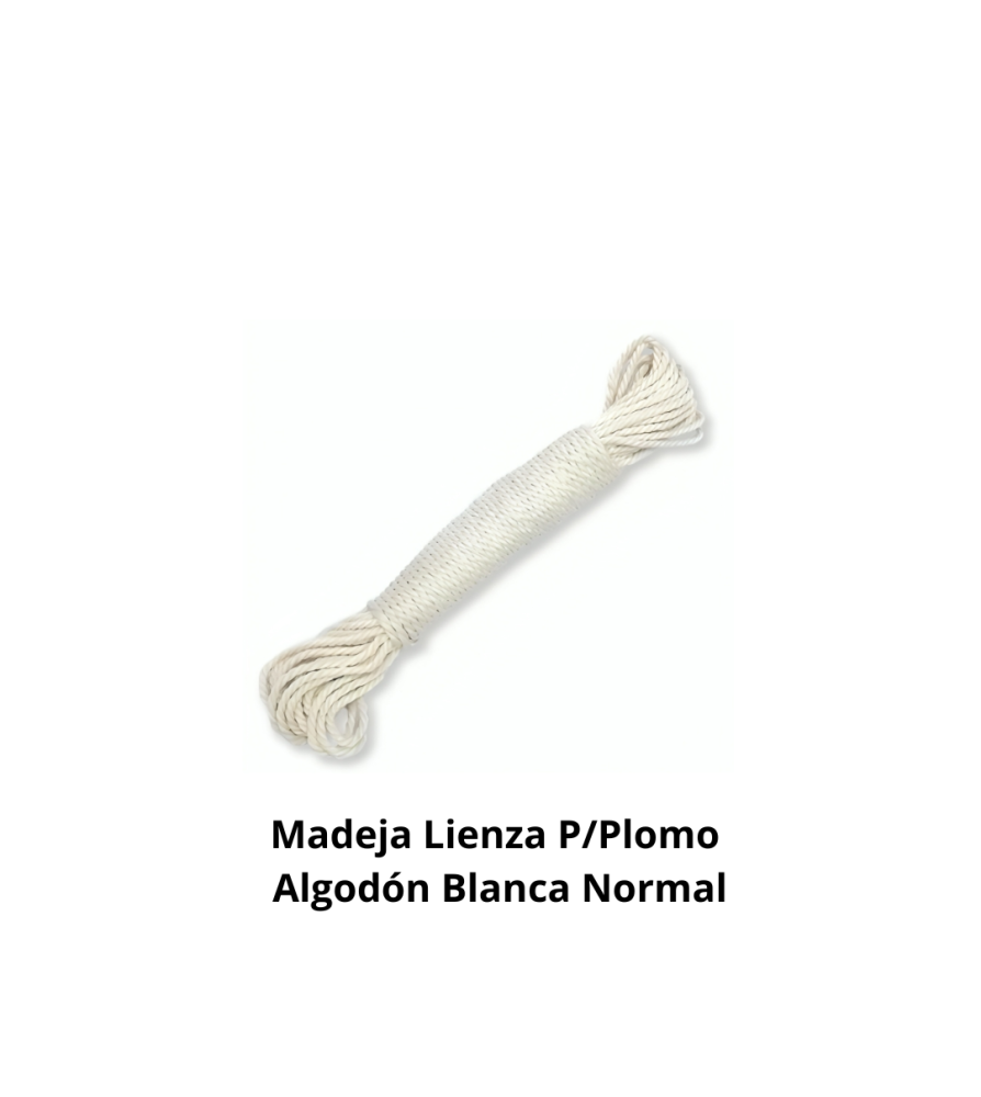 Madeja Lienza P/plomo Algodon Blanca Normal