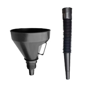 EMBUDO PLASTICO DIAMETRO 130 MM NEGRO CORRUGADO