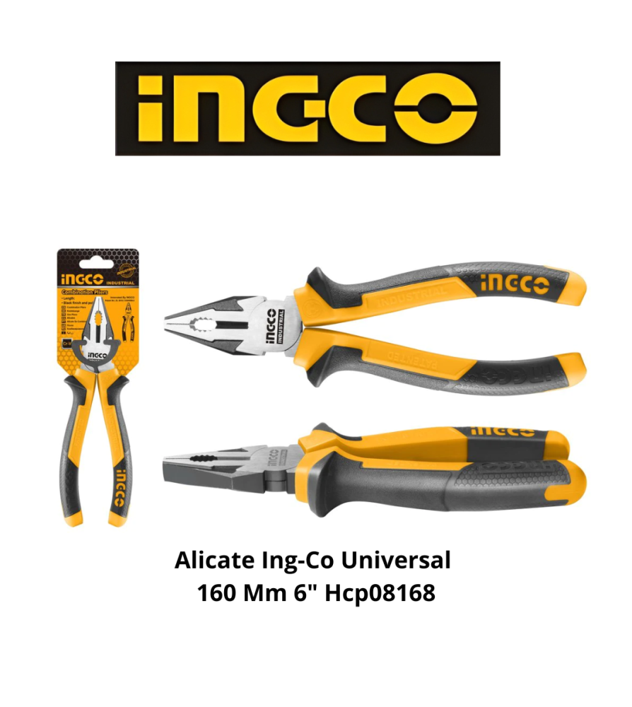 Alicate Ingco Universal 160 Mm 6" Hcp08168