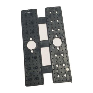 BROCHE MALLA SOMBRA TIPO BISAGRA PLASTICO NEGRO