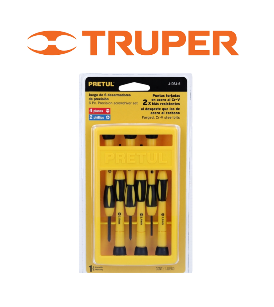 Destornillador Pretul 6 Pzs De Precision J-dej-6 2