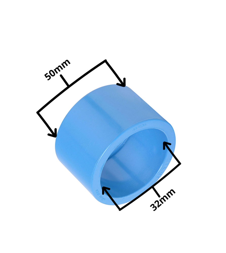 Buje Reduccion Corto Cem Pvc Presion 50x32 Mm