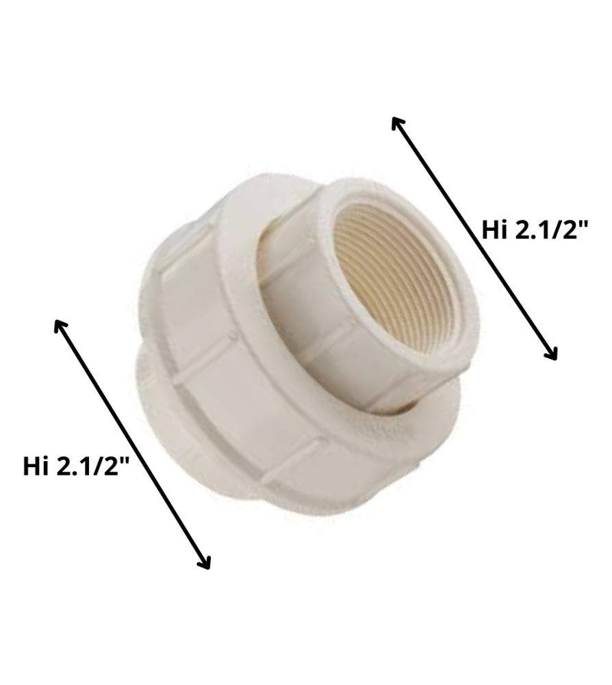 Union Americana Pvc Hi/hi Presion 2 1/2"