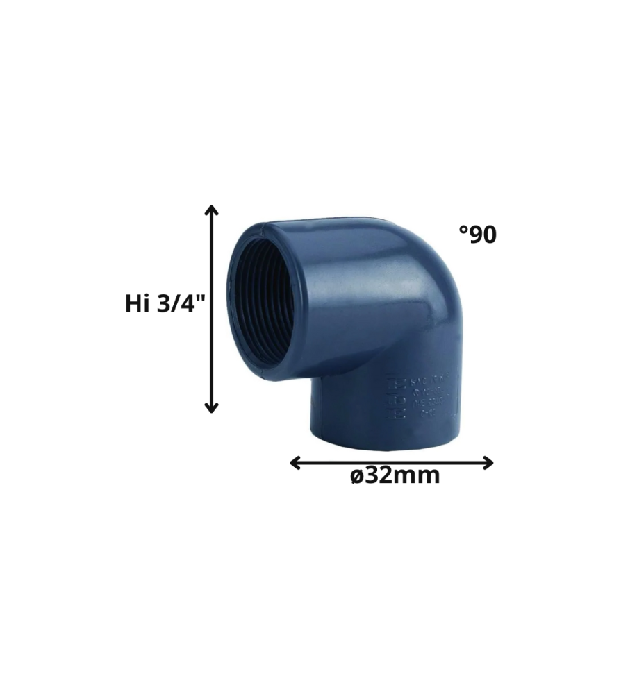GARDENA Raccordo A Gomito 90° 32 Mm X 20/27 (3/4") Femmina – Giardinaggio E Irrigazione