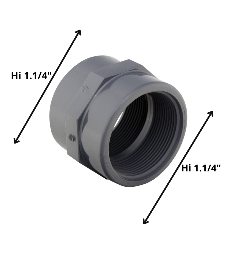 Copla Pvc Presion Hidraulico Hi Hi 1 1/4"
