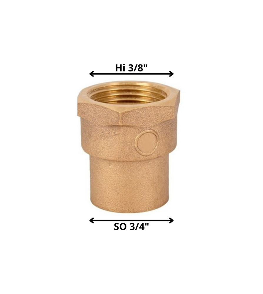 Terminal Bronce So Hi 3/4 X 3/8"