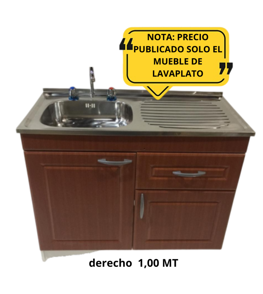 Mueble Lavaplato Puerta Cherry Relieve C/dere 1,00