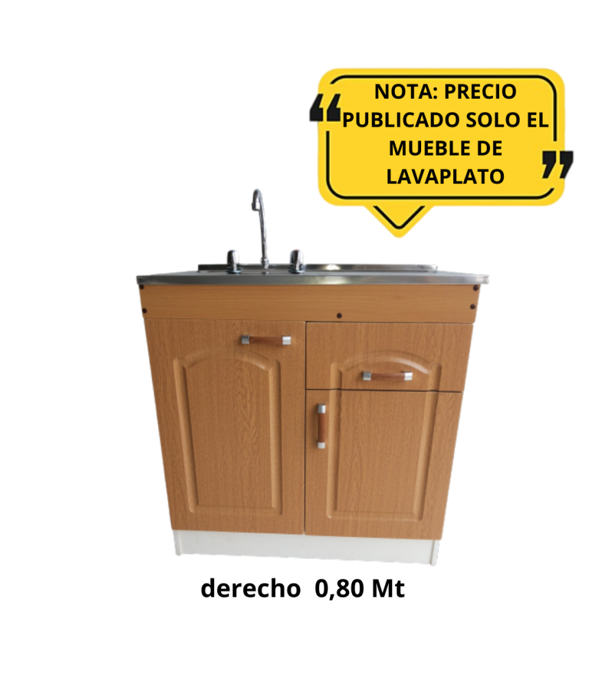 Mueble Lavaplato Puerta Cafe Relieve C/dere 0,80 M