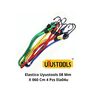 ELASTICO UYUSTOOLS 08 MM X 060 CM 4 PZS ELA04U