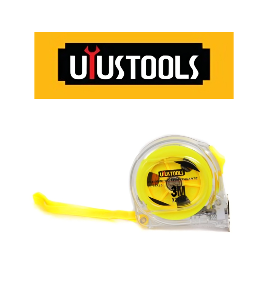 Huincha Medir Uyustools Transparen 3,0 Mt Flt3x16