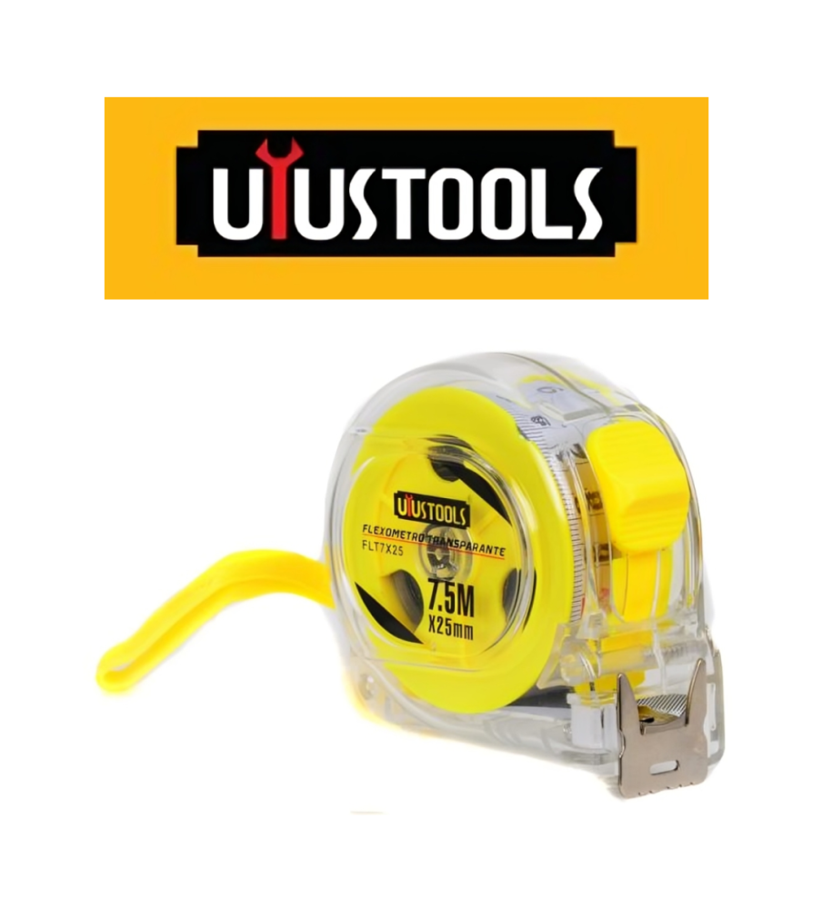 Huincha Medir Uyustools Transparen 7,5 Mt Flt7x25