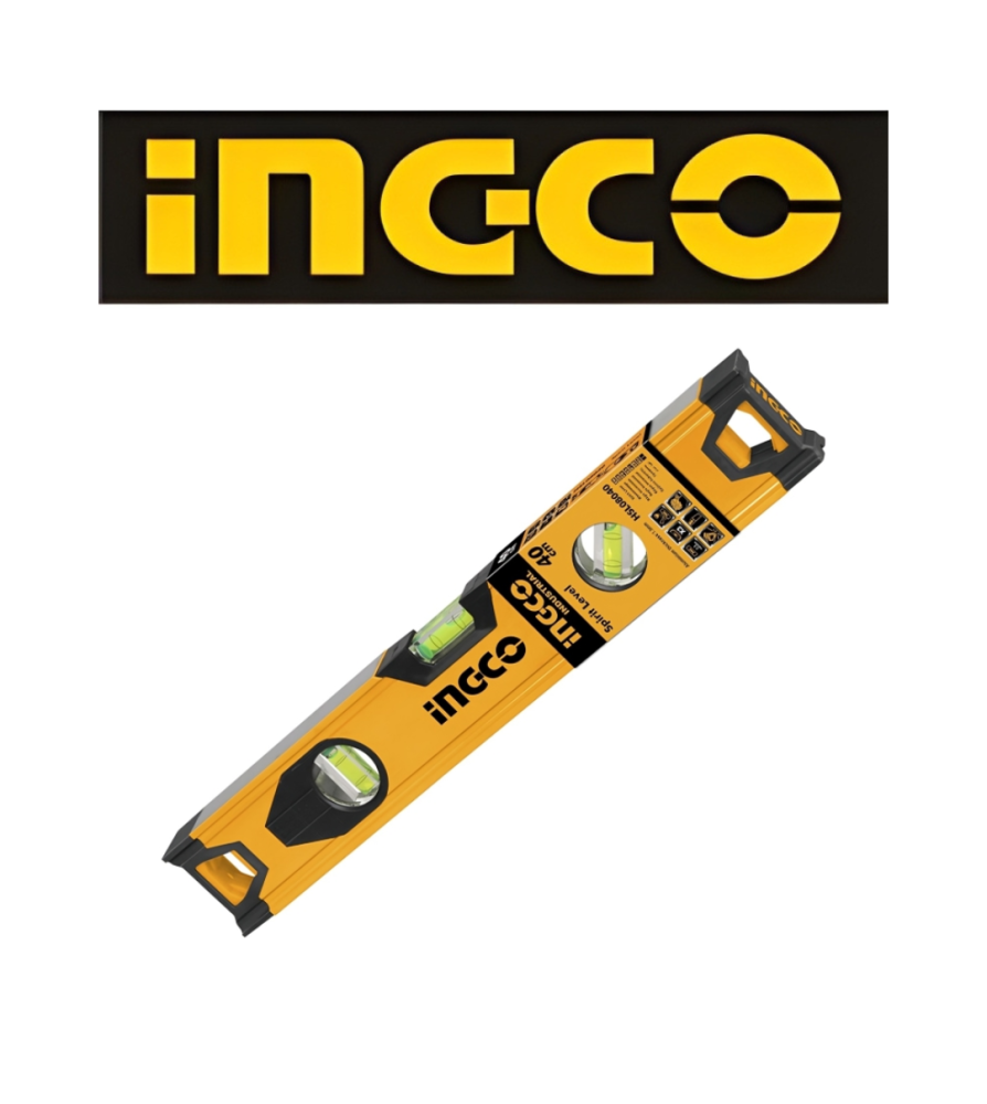 Nivel Aluminio Ingco 2 Aguas 40 Cm 16" Hsl58040