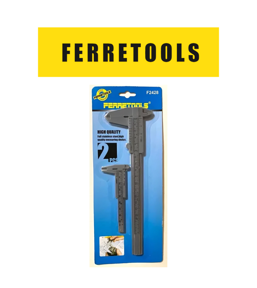 Pie De Metro Ferretools Plastico 2 Pcs F2428