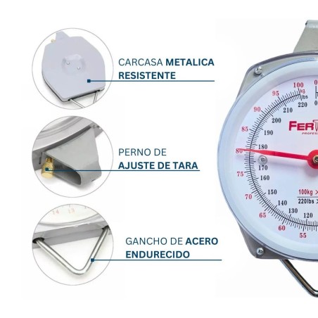 BALANZA COLGANTE FERTON TIPO RELOJ HANGING SCALE