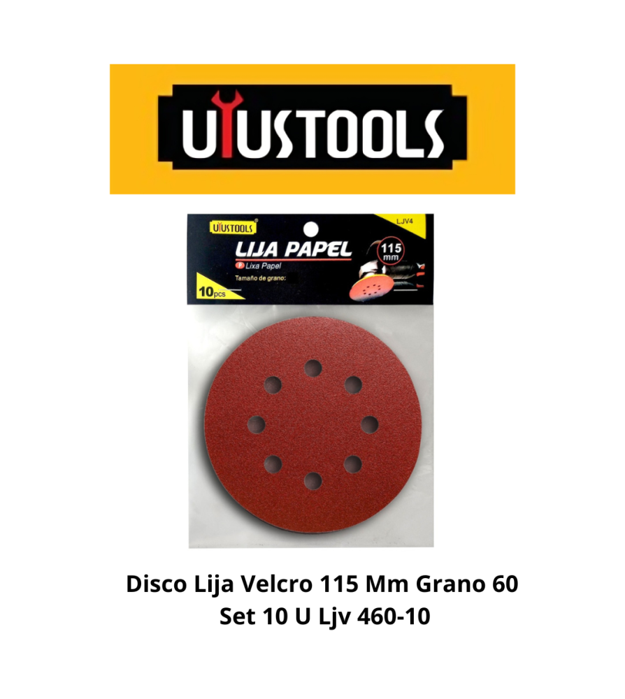 Disco Lija Velcro 115 Mm Grano 60 Set 10 U Ljv 46