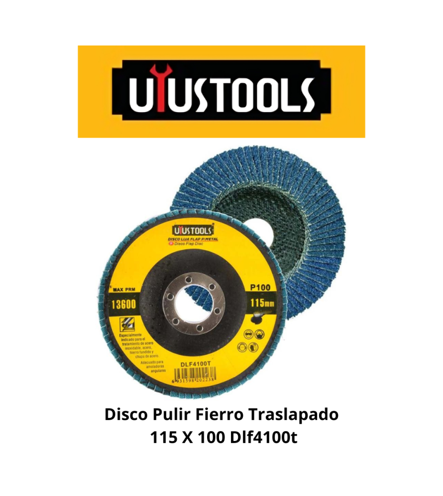 Disco Pulir Fierro Traslapado 115 X 100 Dlf4100t
