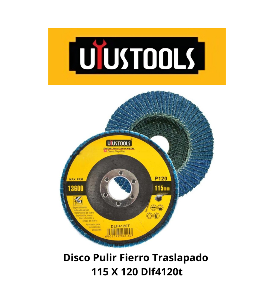 Disco Pulir Fierro Traslapado 115 X 120 Dlf4120t