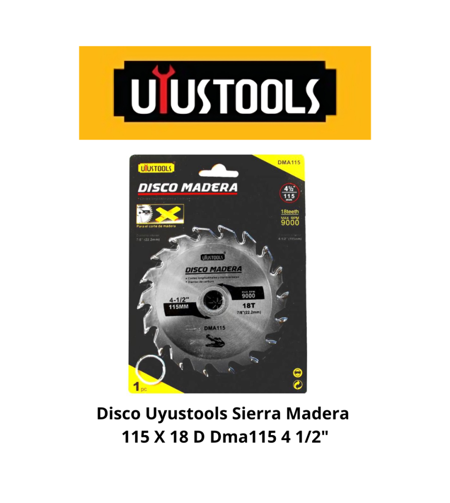 Disco Uyustools Sierra Madera 115 X 18 D Dma115 4