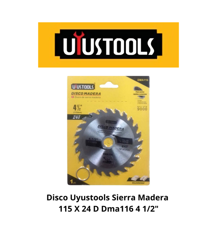 Disco Uyustools Sierra Madera 115 X 24 D Dma116 4