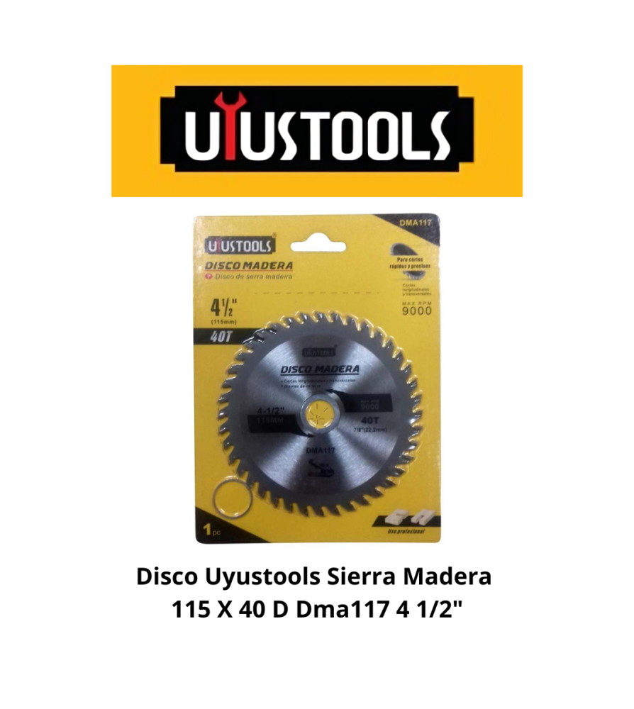 Disco Uyustools Sierra Madera 115 X 40 D Dma117 4