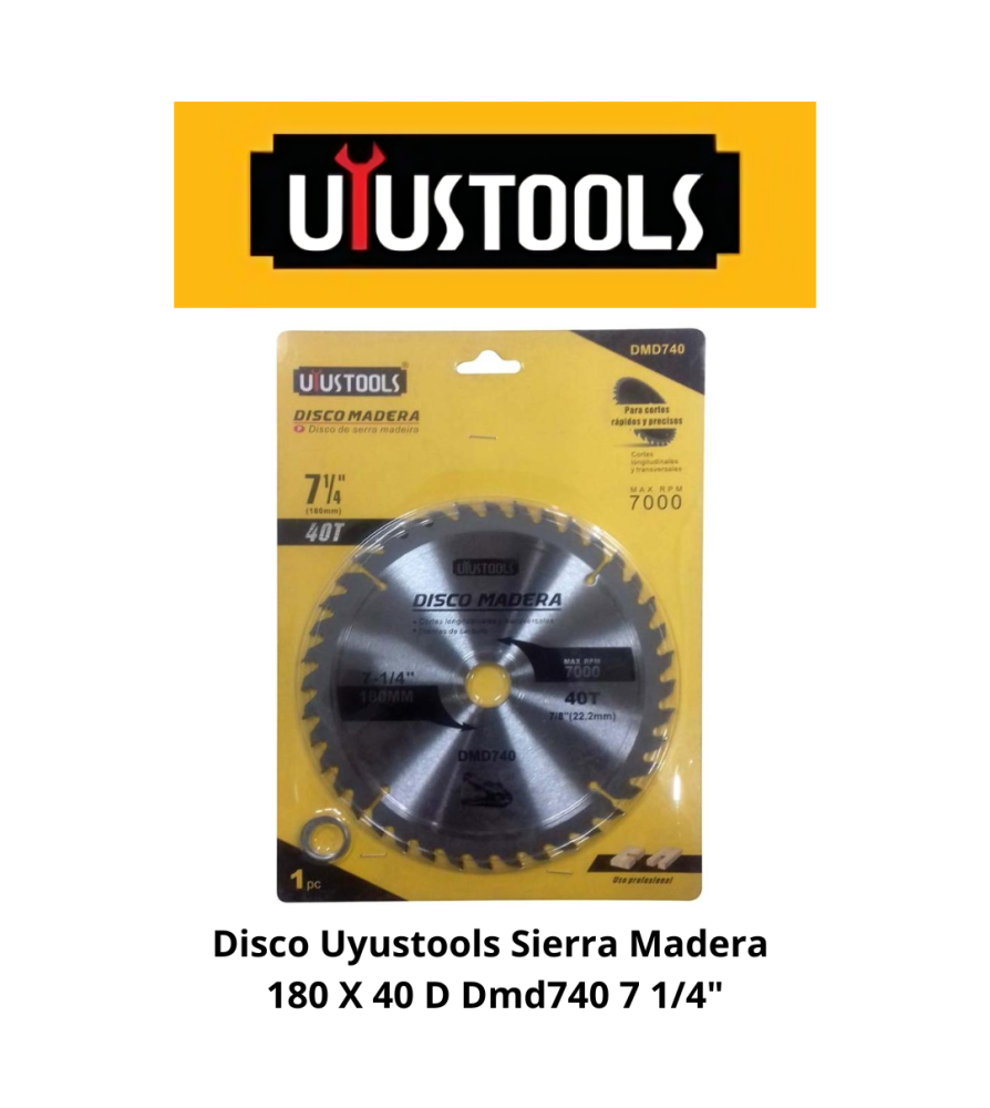 Disco Uyustools Sierra Madera 180 X 40 D Dmd740 7
