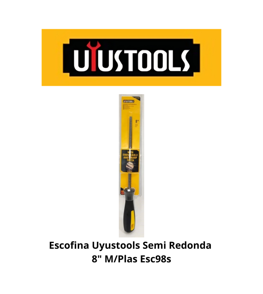 Escofina Uyustools Semi Redonda 8" M/plas Esc98s
