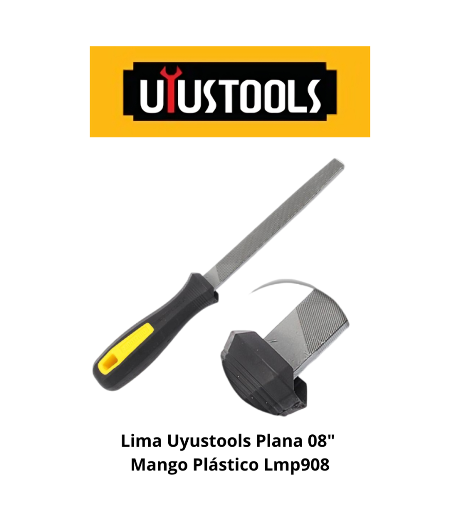 Lima Uyustools Plana 08" Mango Plastico Lmp908