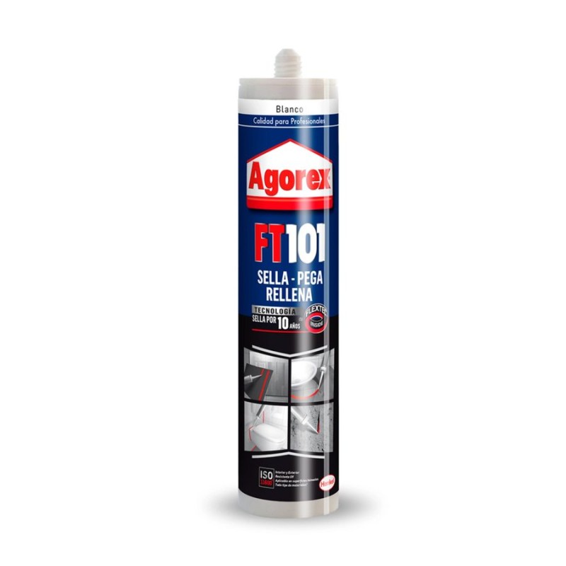 SILICONA AGOREX FT101 BLANCA SELLA PEGA 300 ML