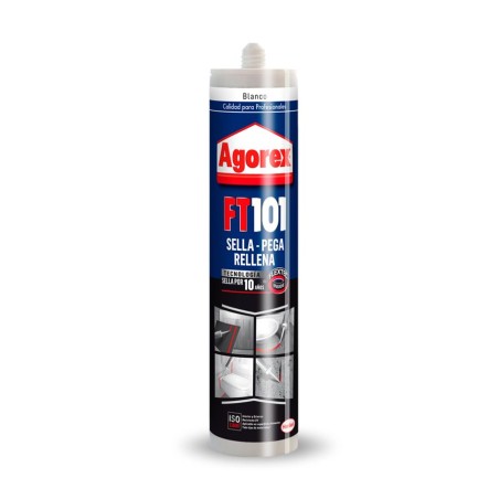 SILICONA AGOREX FT101 BLANCA SELLA PEGA 300 ML