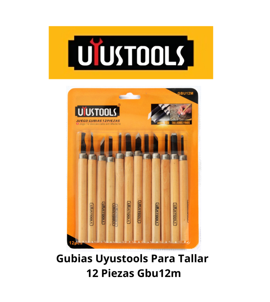 Gubias Uyustools Para Tallar 12 Piezas Gbu12m