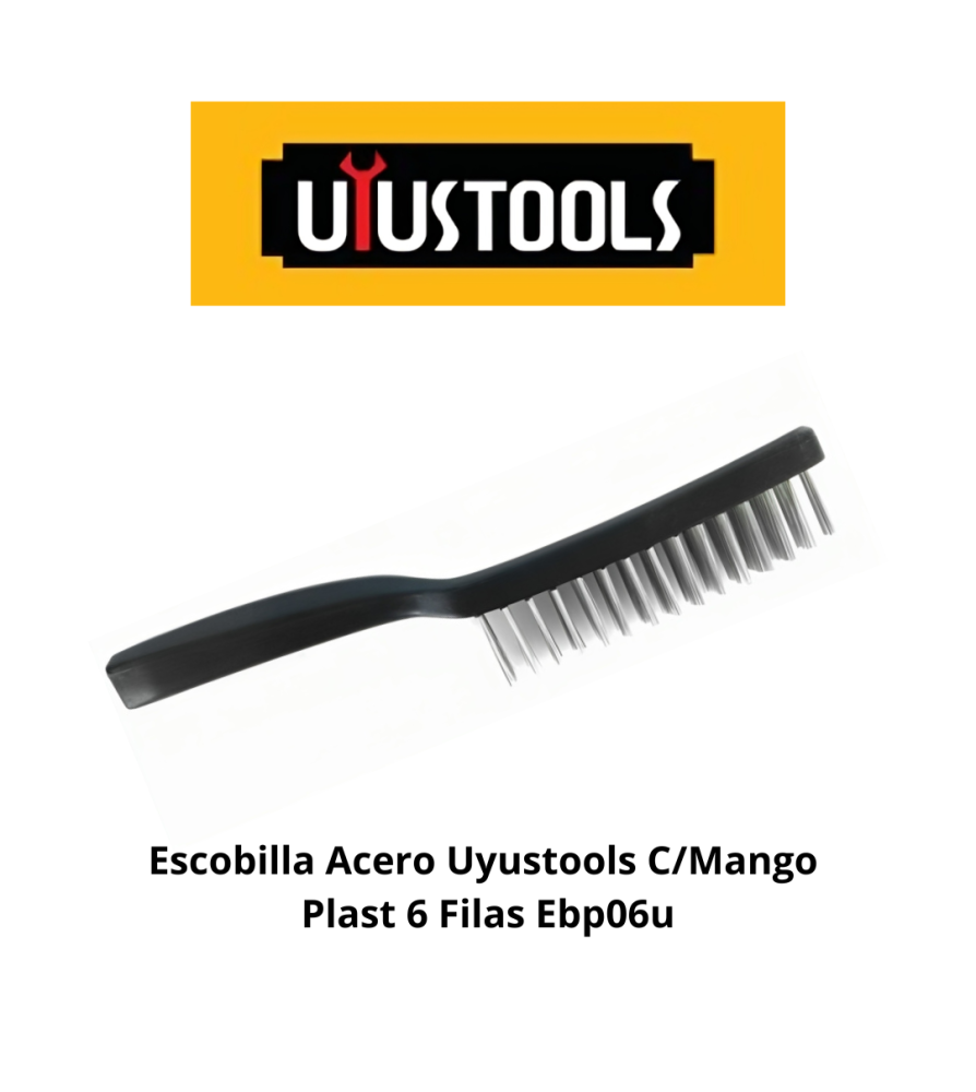 Escobilla Acero Uyustools C/mango Plast 6 Filas Eb