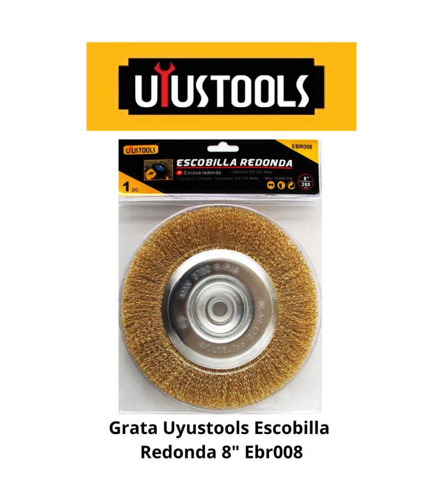 Grata Uyustools Escobilla Redonda 8" Ebr008