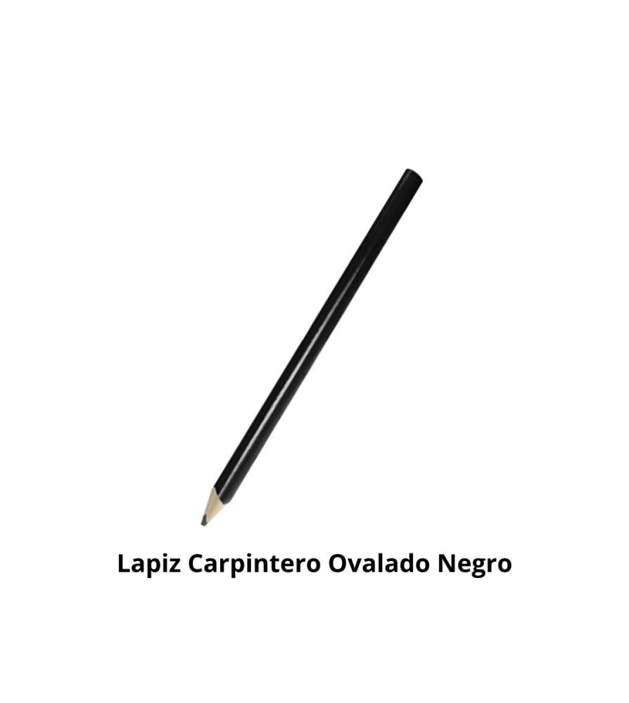 Lapiz Carpintero Ovalado Negro
