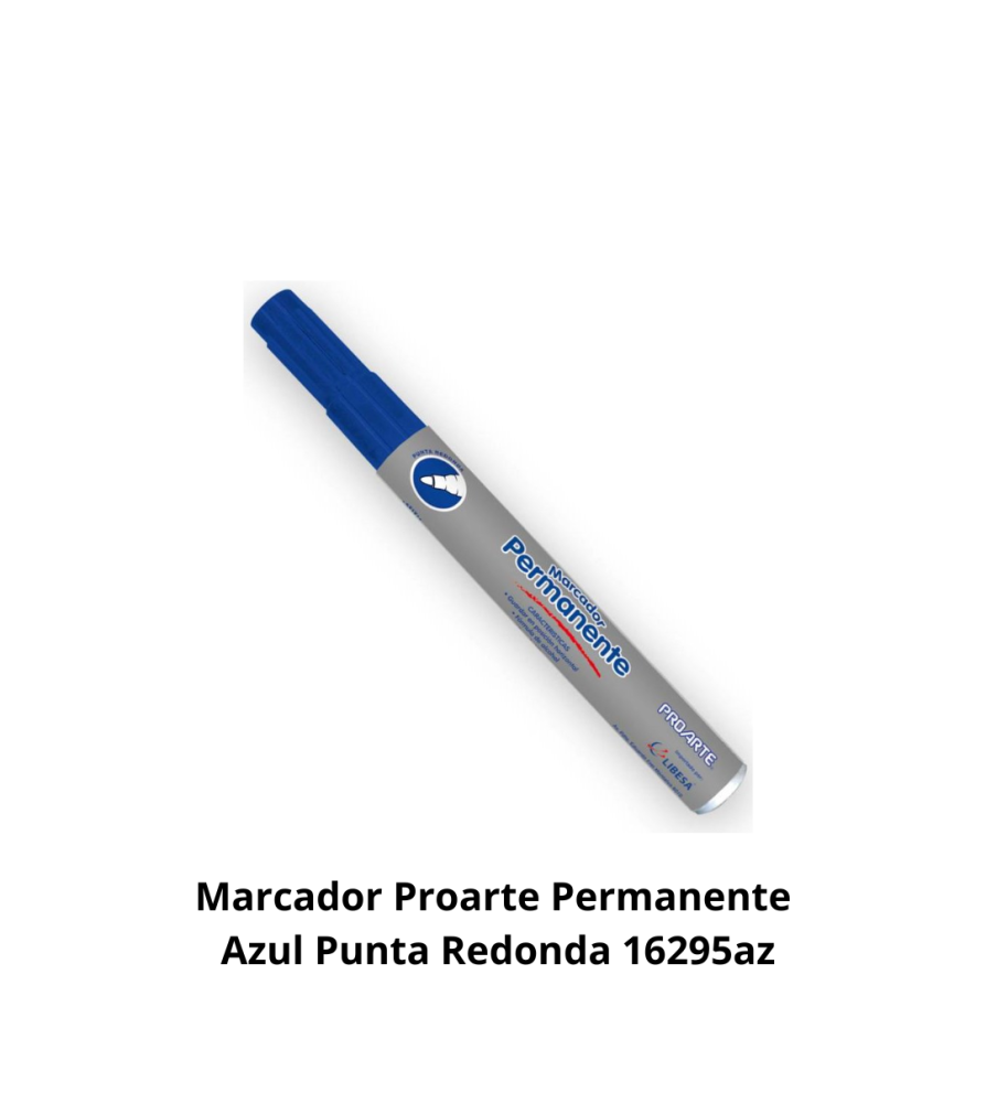 Marcador Proarte Permanente Azul Punta Redonda 162