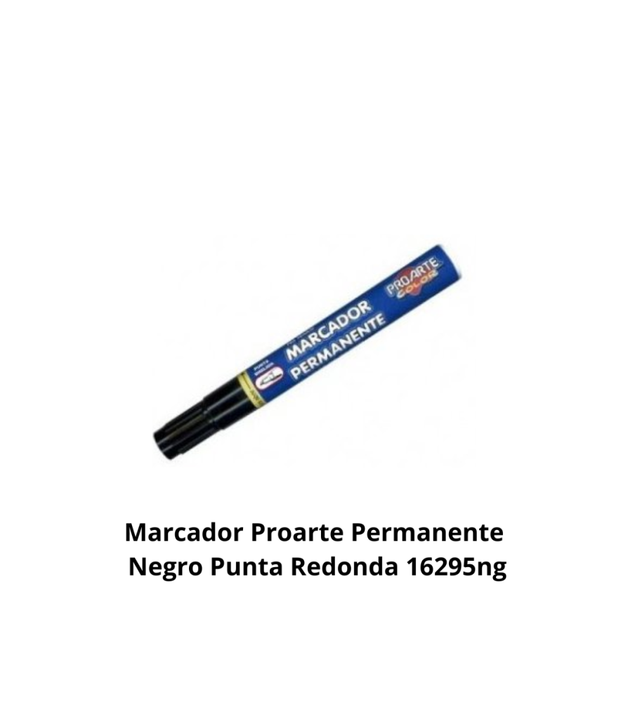 Marcador Proarte Permanente Negro Punta Redonda 16