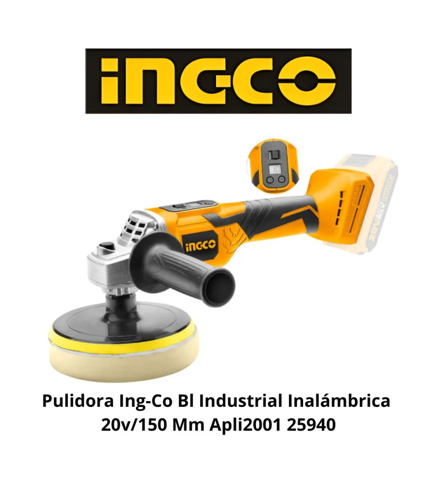 PULIDORA INGCO BL IND INALAMB 6" 20V/150  APLI2001