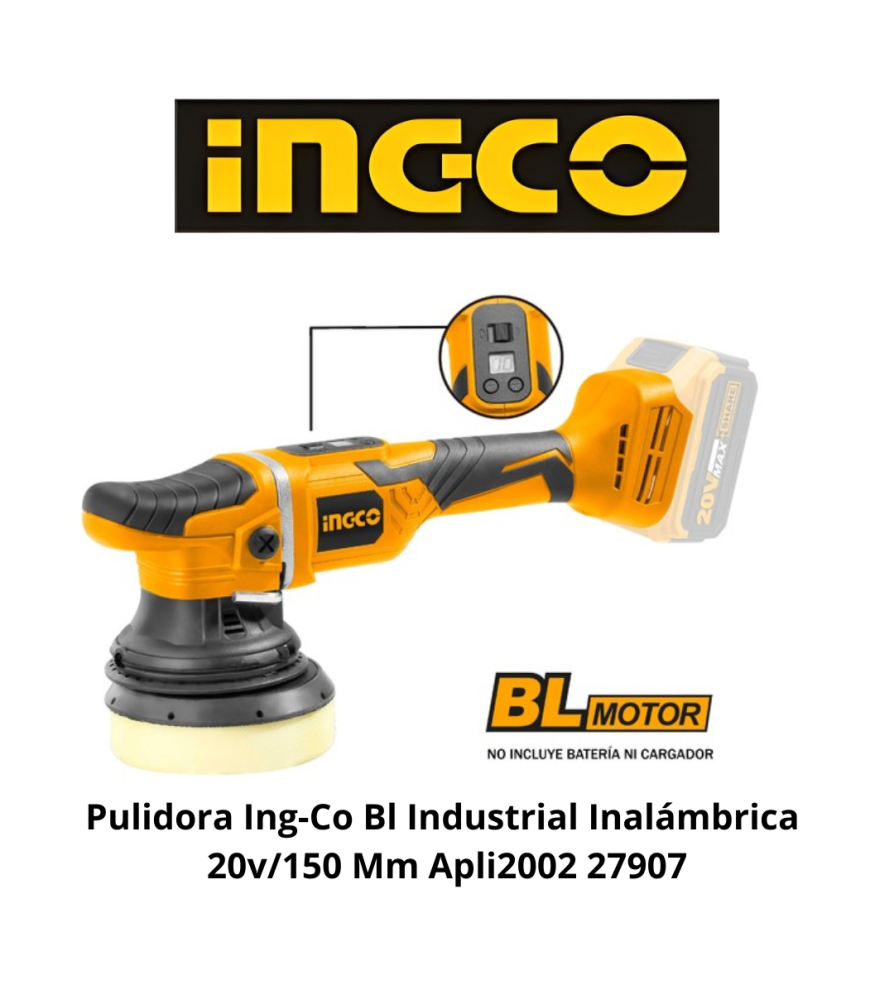 PULIDORA INGCO BL IND INALAMB 5" 20V/125  APLI2002