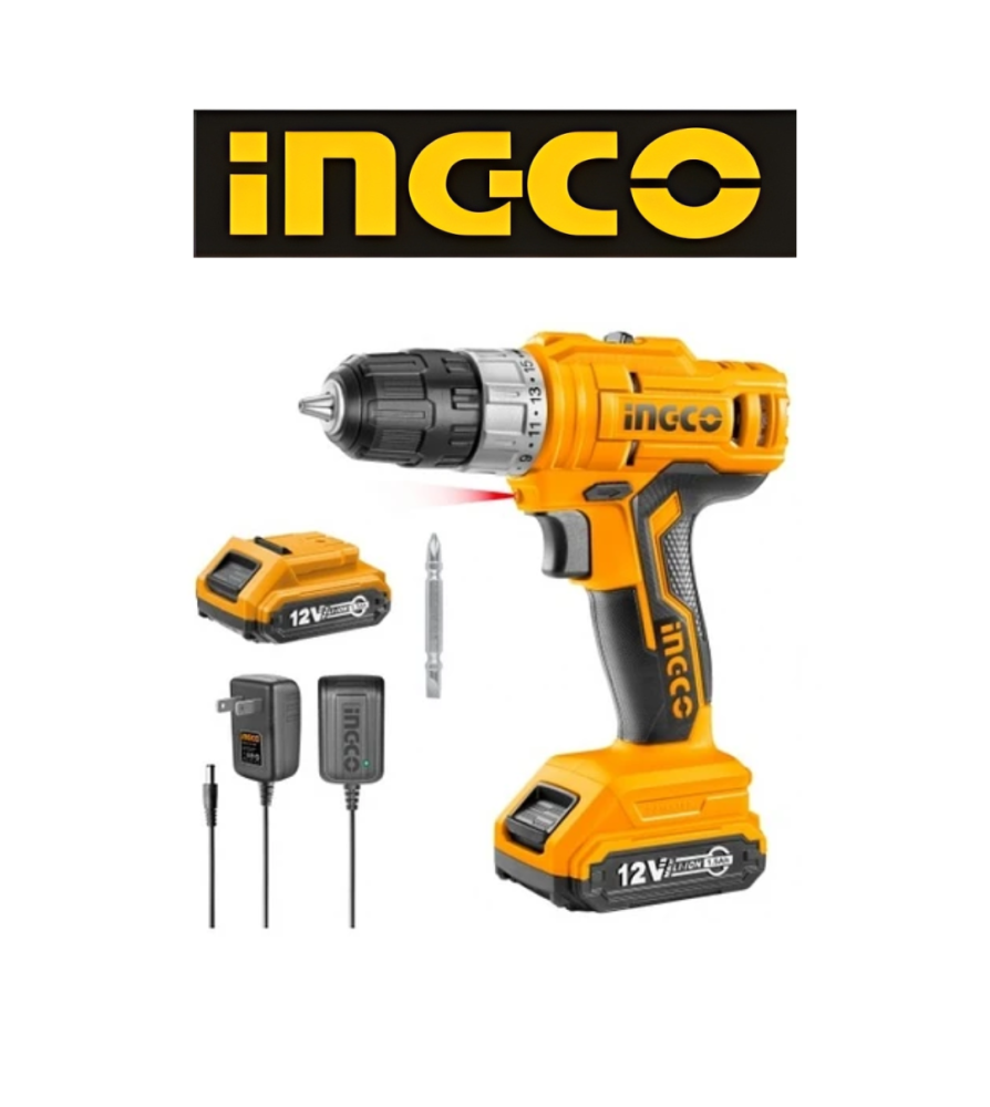 Taladro Ingco Inalambrico 10 Mm 12 V Lit Cdli1221