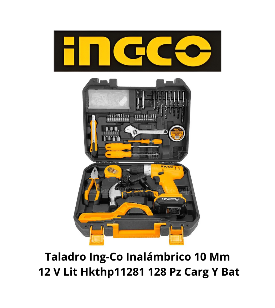 Taladro Ingco Inalambrico 10 Mm 12 V Lit Hkthp112